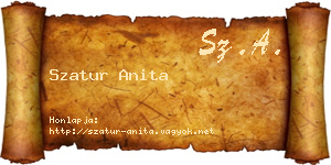 Szatur Anita névjegykártya